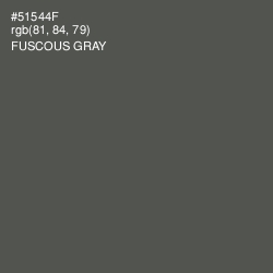 #51544F - Fuscous Gray Color Image